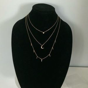 Loren Olivia Crystal Charm Necklace Set